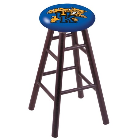 Holland Bar Stool Co Oak Counter Stool, Dark Cherry Finish, Kentucky "Wildcat" Seat RC24OSDC